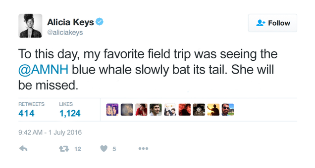 Illustration for article titled End Of An Era: The Blue Whale That Hangs From The Ceiling Of The Museum Of Natural History Has Died
